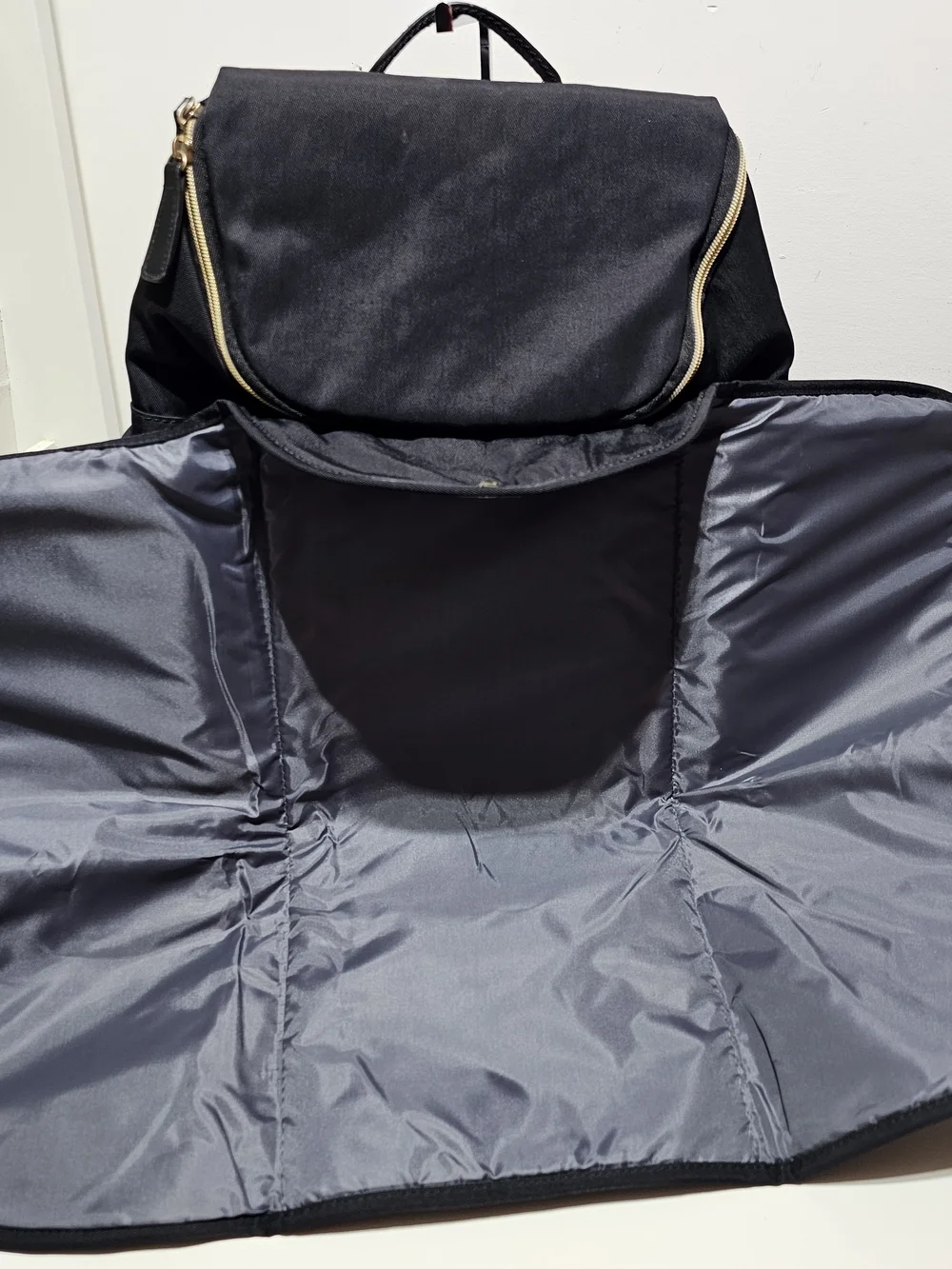 Black Canvas Diaper Bag Backpack - Classic